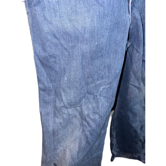 Vintage Big Mac Bib Overalls Men Medium Denim Square Bak Workwear USA Distressed - Picture 4 of 13